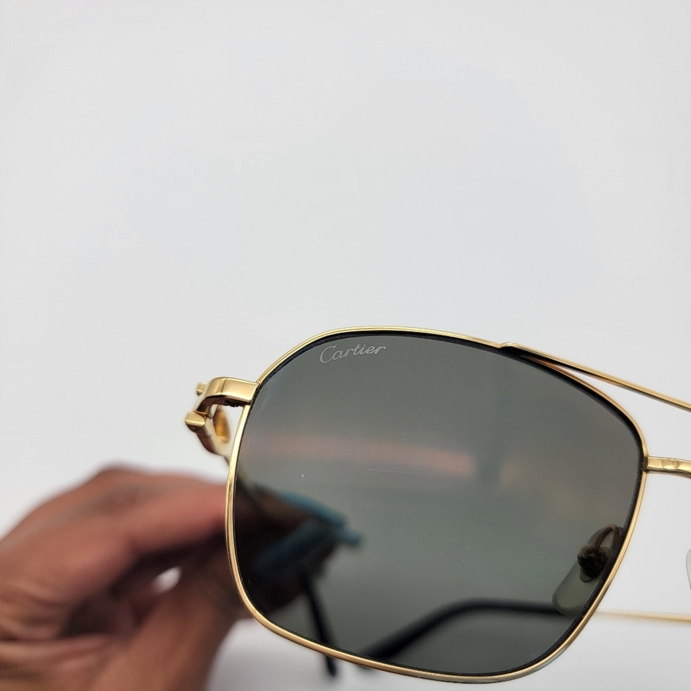 Cartier Men's Gold Frame Glasses with Black Accents - Picture 5 of 10